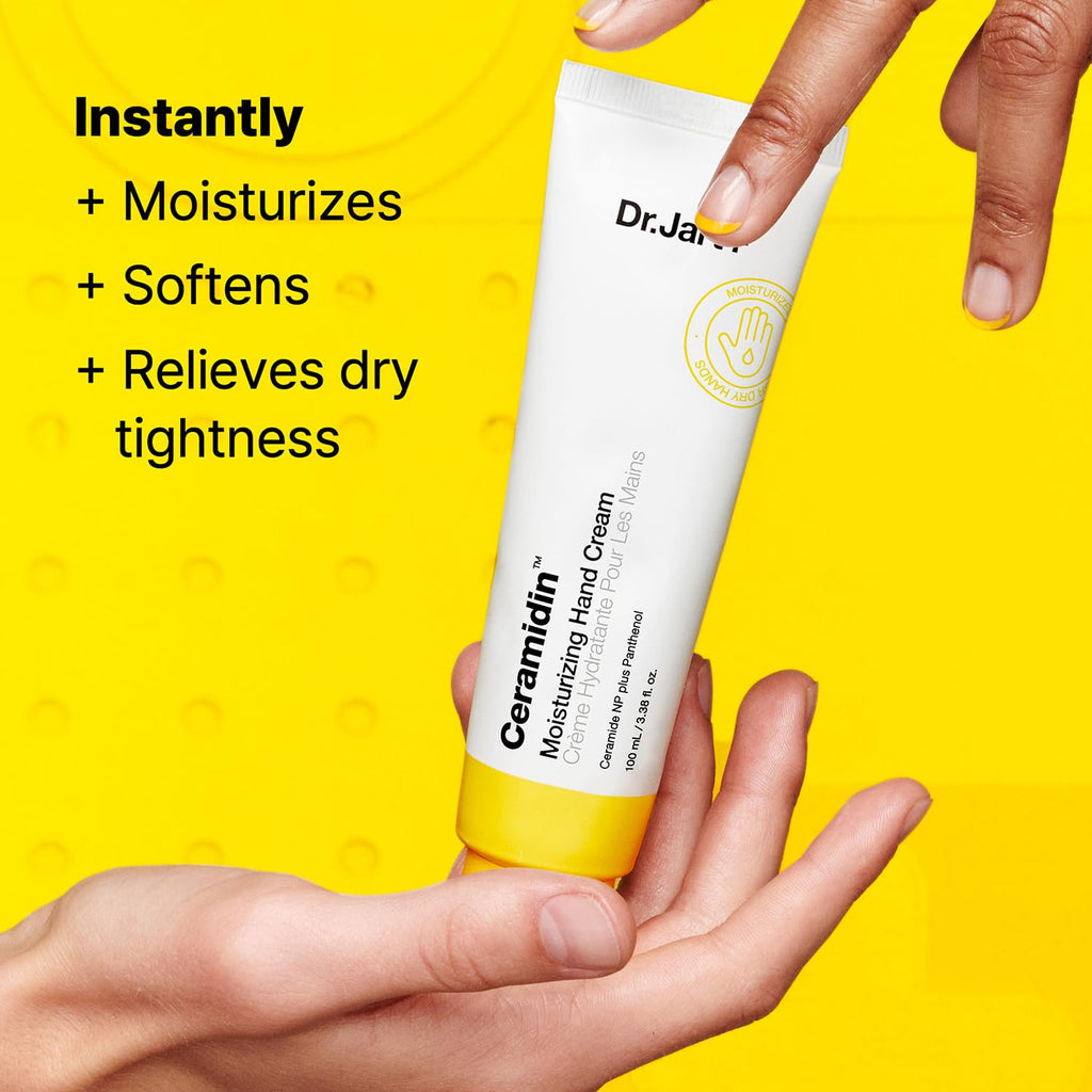 Dr.Jart+ Ceramidin Moisturizing Korean Hand Cream For Dry Hands with Ceramides and Panthenol | Korean Skin Care, 3.38 Fl Oz