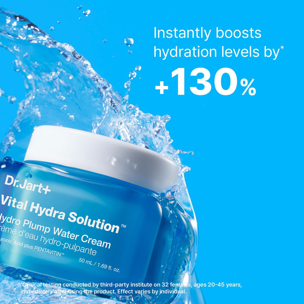 Dr.Jart+ Vital Hydra Solution Water Cream Glow Hydrating Korean Face Moisturizer with Hyaluronic Acid for Glass Skin| Korean Skin Care, 1.69 Fl Oz