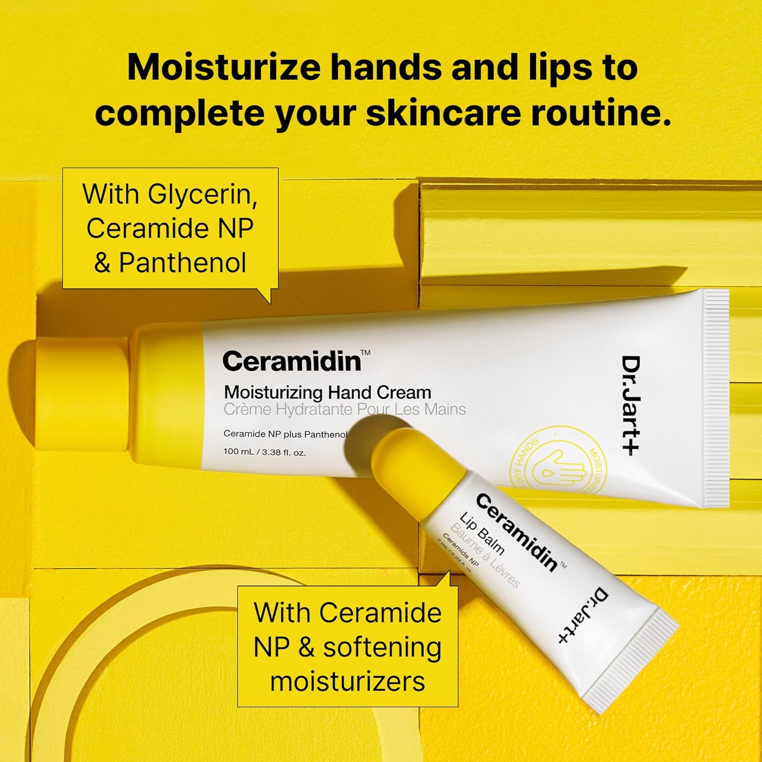 Dr.Jart+ Ceramidin Moisturizing Korean Hand Cream For Dry Hands with Ceramides and Panthenol | Korean Skin Care, 3.38 Fl Oz